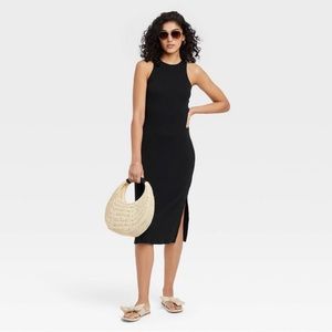 NWT ribbed midi tank dress. TTS.